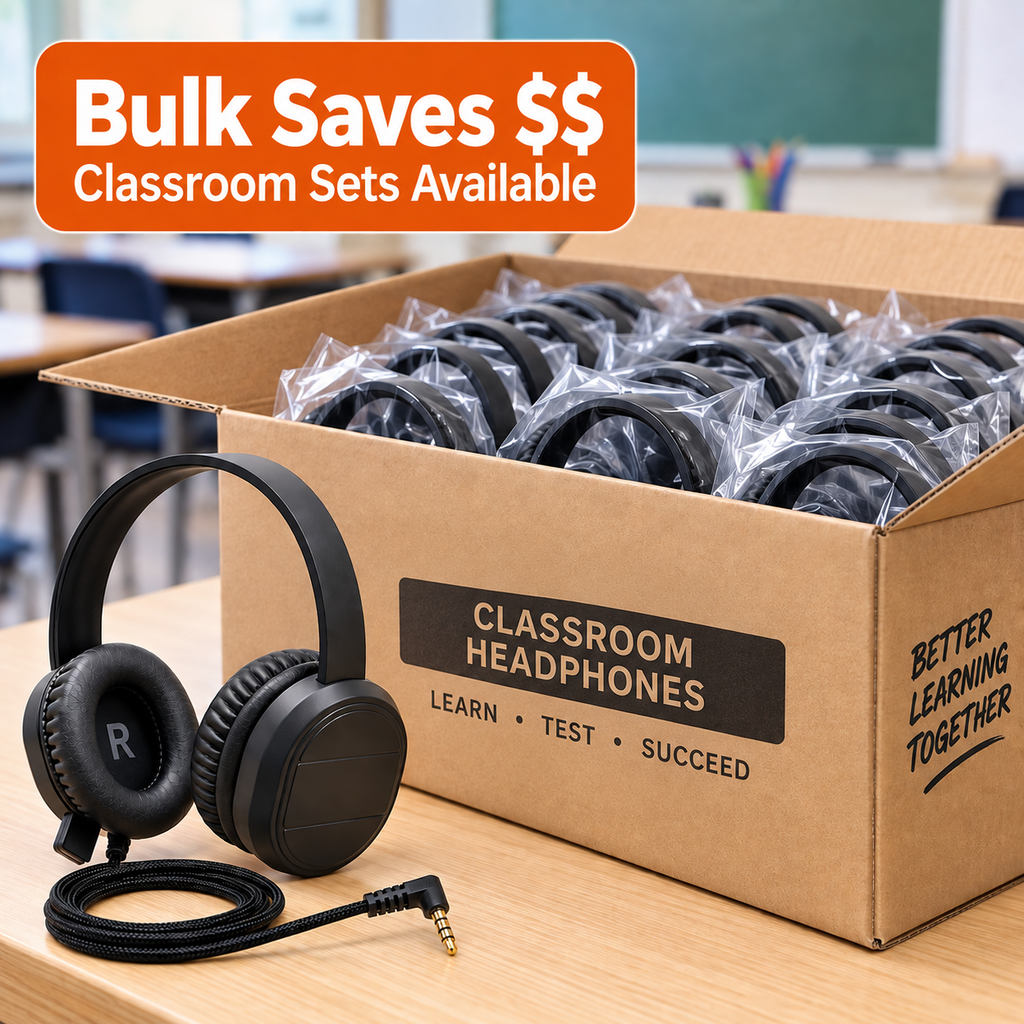 Durable Classroom Headphones with Microphone